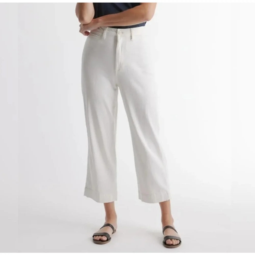 Quince Women's Wide Leg Pants - White